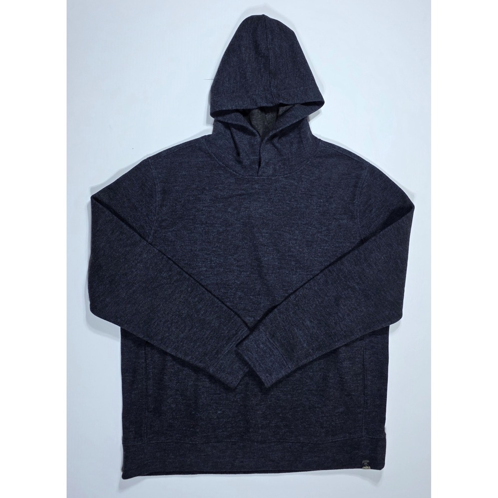 Jachs NY Men's Gray Wool Blend Crossover Pullover Hoodie Large